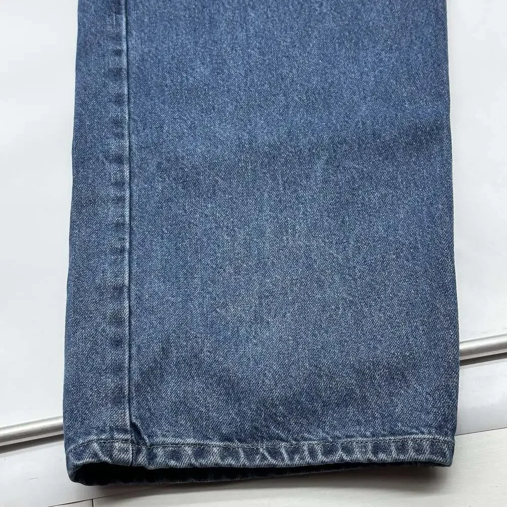 Carhartt Traditional Fit Men’s Size 48x30 Straight Leg Blue Cotton Denim Jeans